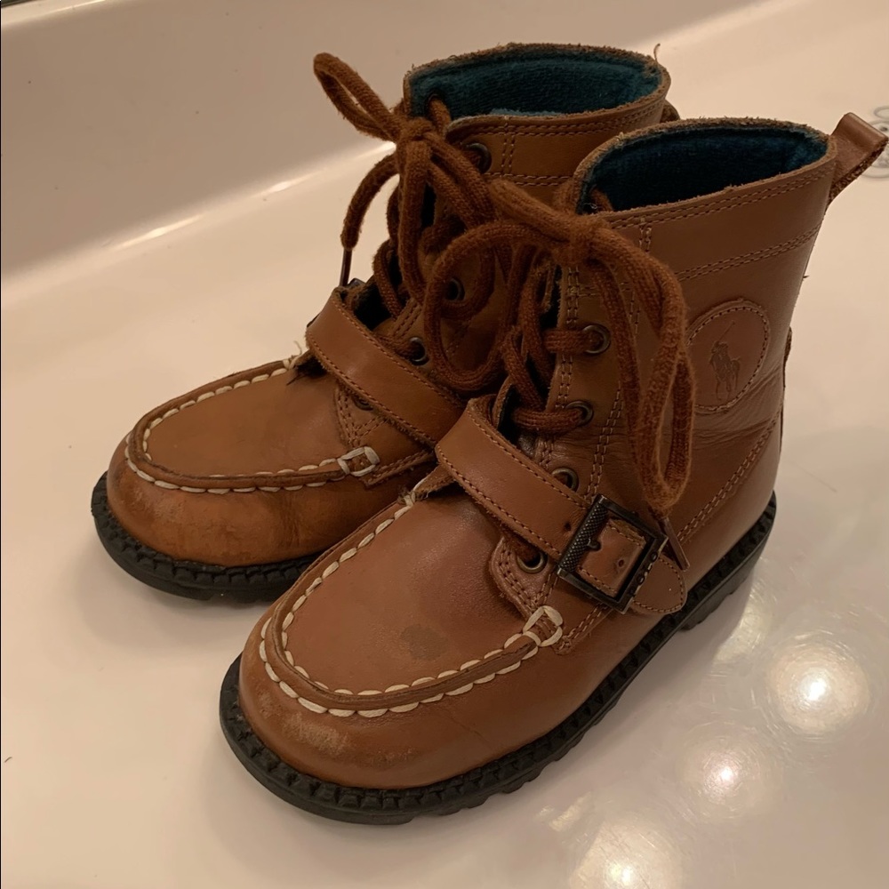 Toddler Boys Ralph Lauren Polo High Top Boots
